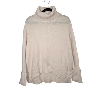 Moth By Anthropologie Wool Cream Cowl Neck Oversized Sweater Small